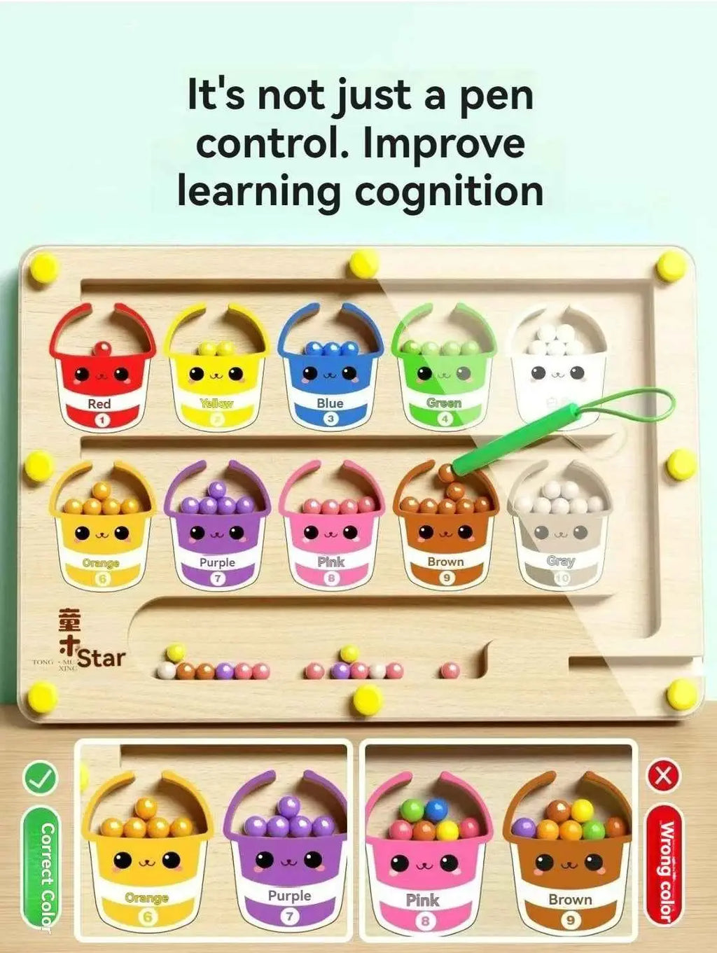 Magnetic maze toy for kids logic thinking early education puzzle