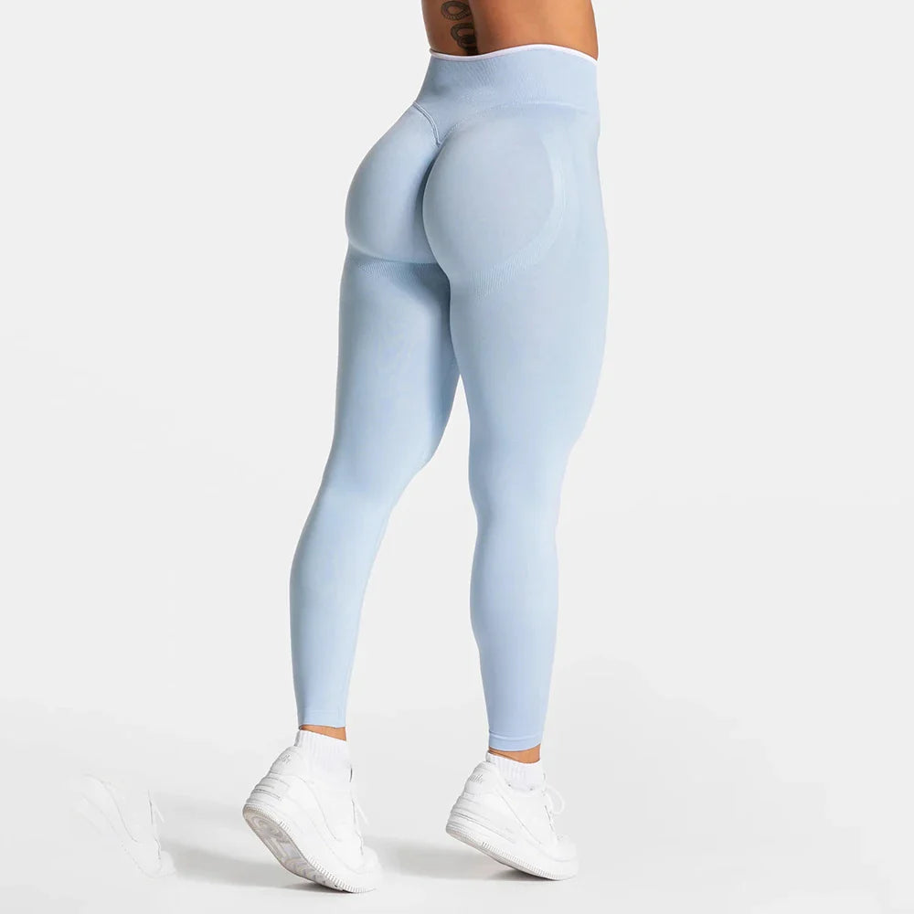 Women’s Sports Leggings, High Waist Seamless Yoga Pants, Scrunch Booty Peach, Hip Lifting Gym Clothes, Workout Tights