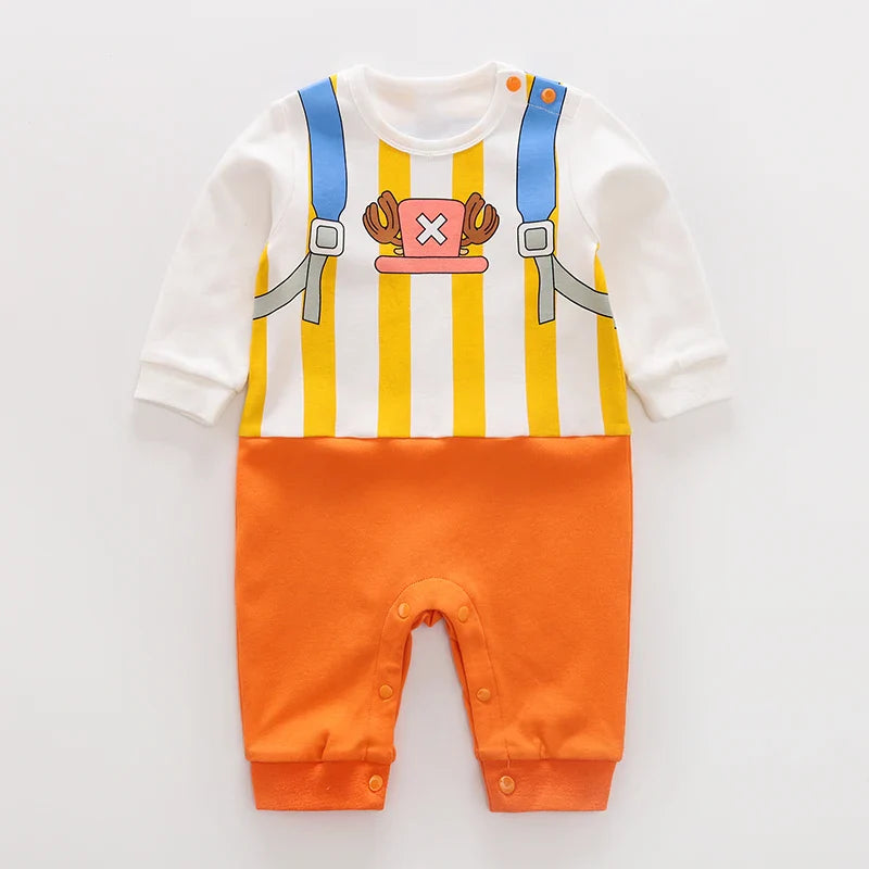 Newborn Baby Anime Cape Style Children Long Sleeve Cotton Bodysuit, Cute Kids Boys Girls Romper
