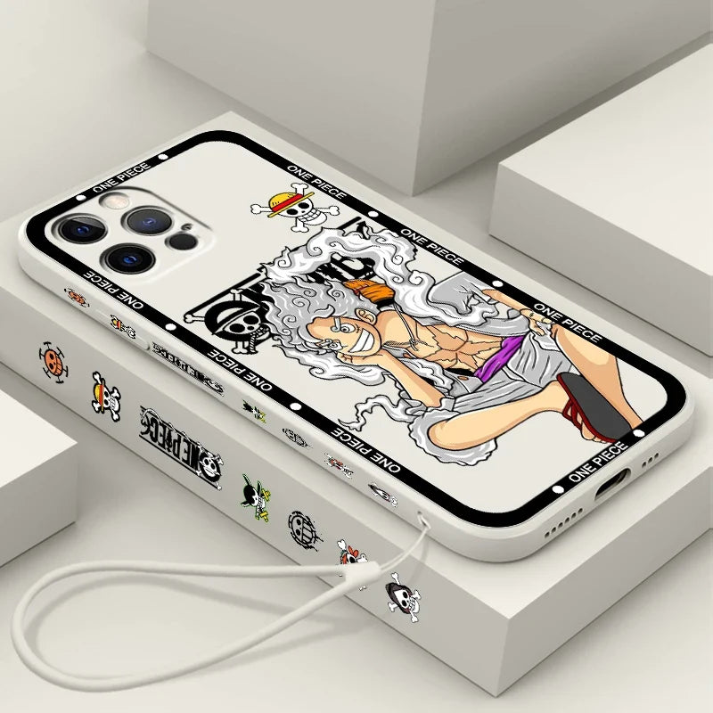 One Piece anime iPhone case Luffy soft silicone cover