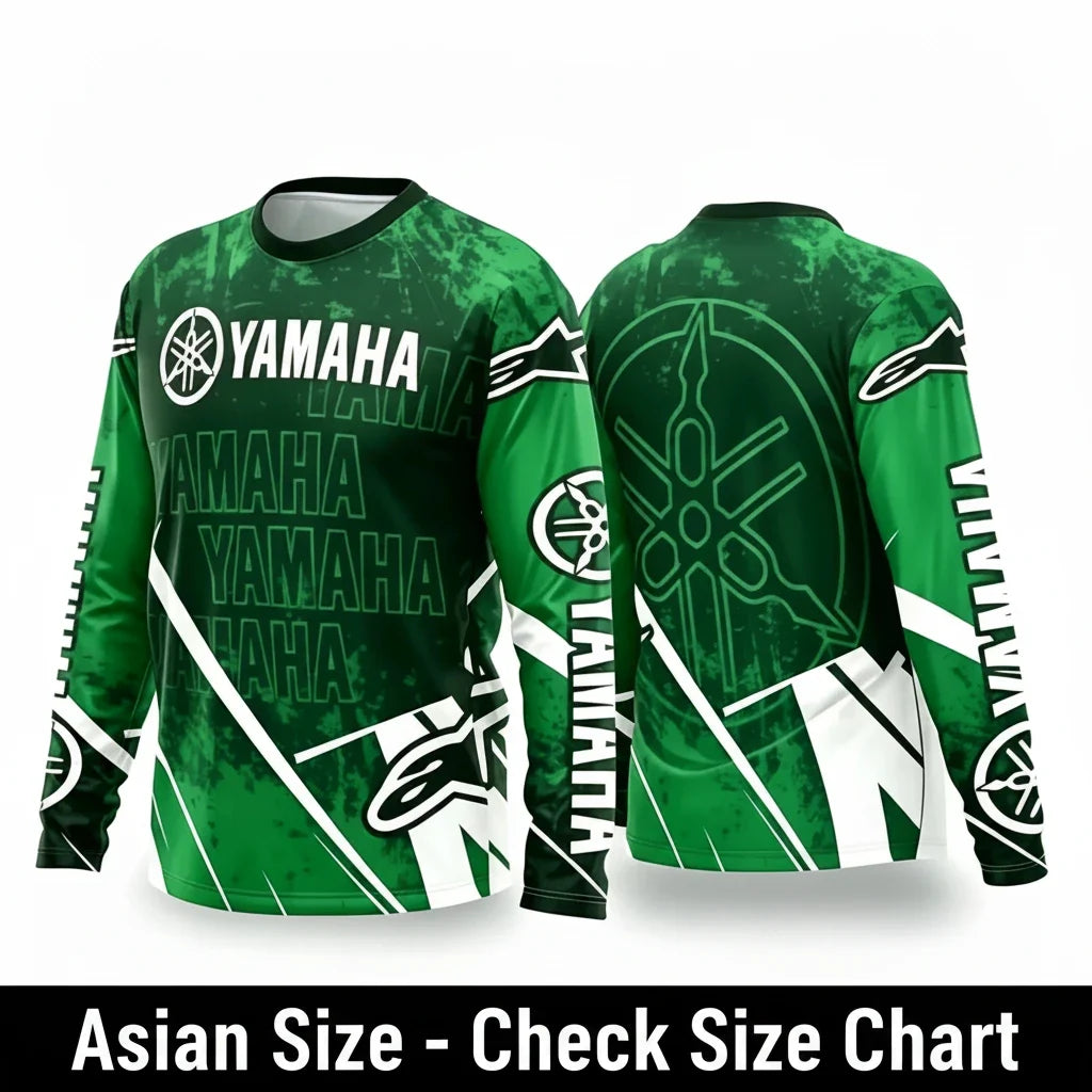 Yamaha Summer Breathable Quick-Dry Motorcycle Riding Suit - Long Sleeve Off-Road Racing Gear for Men and Women