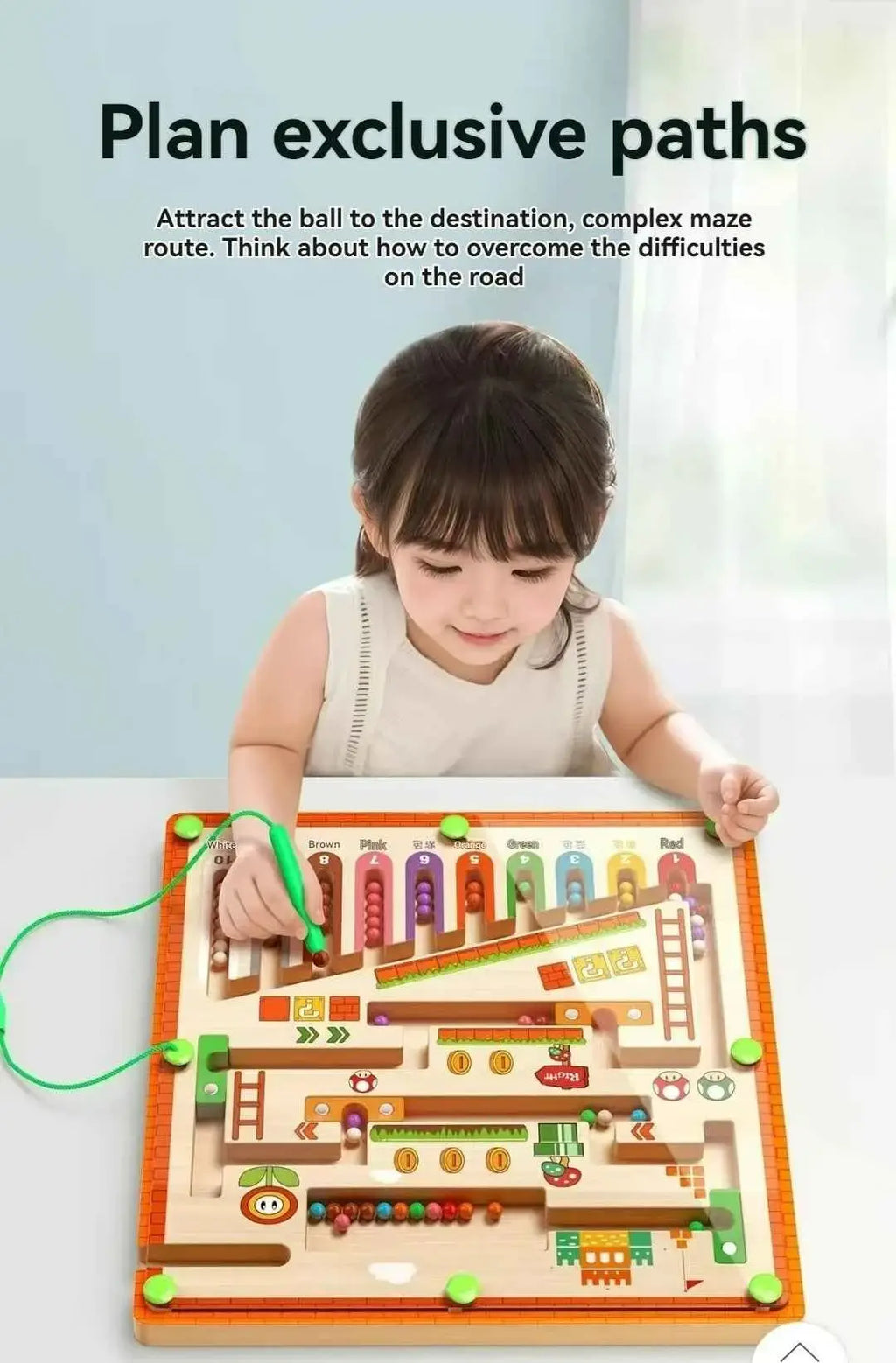 Magnetic maze toy for kids logic thinking early education puzzle