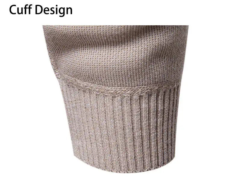 Men's knit sweater fleece-lined half-zip pullover