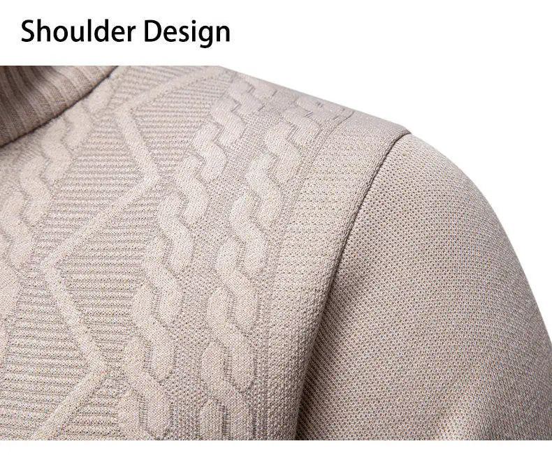 Men's knit sweater fleece-lined half-zip pullover