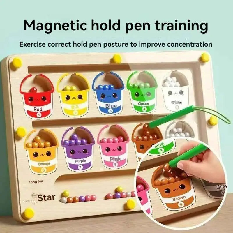Magnetic maze toy for kids logic thinking early education puzzle