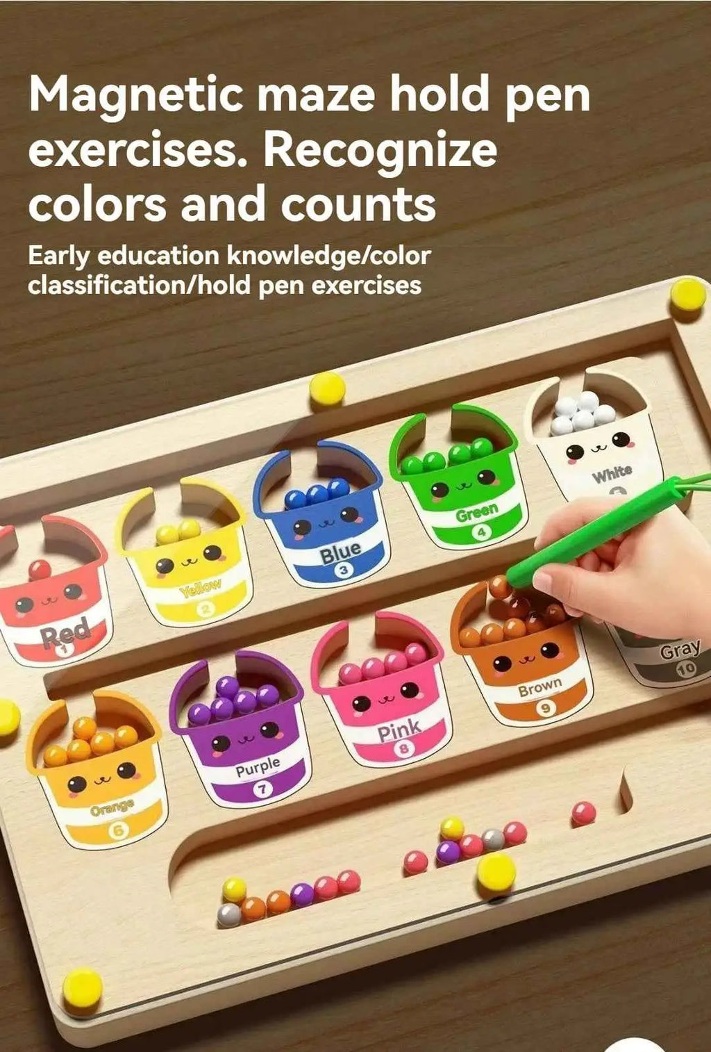 Magnetic maze toy for kids logic thinking early education puzzle