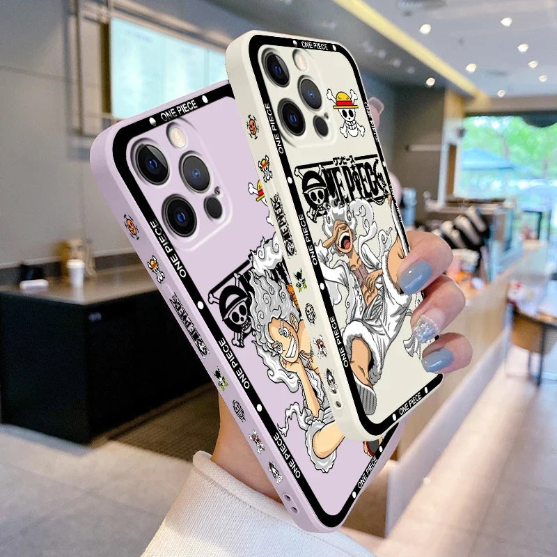 One Piece anime iPhone case Luffy soft silicone cover