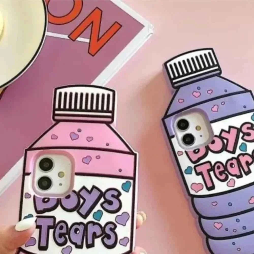3D cartoon iPhone case water bottle silicone cover