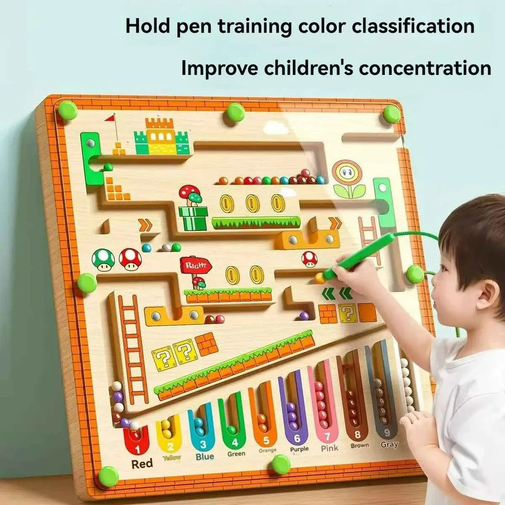 Magnetic maze toy for kids logic thinking early education puzzle