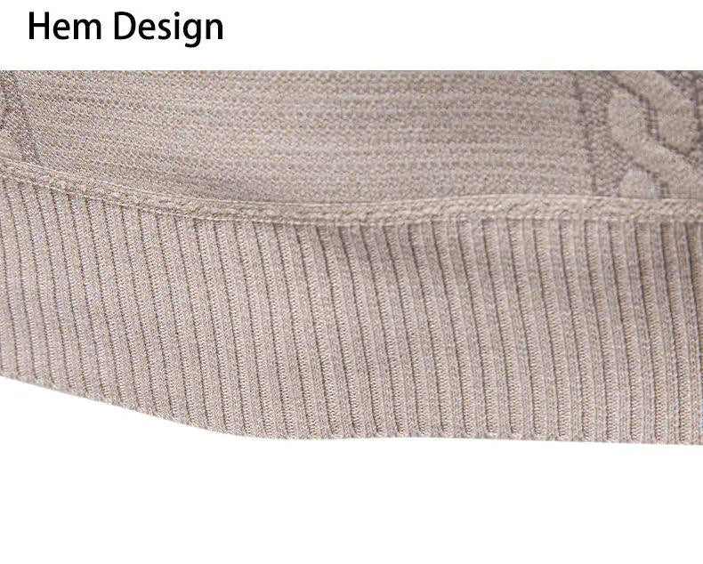 Men's knit sweater fleece-lined half-zip pullover