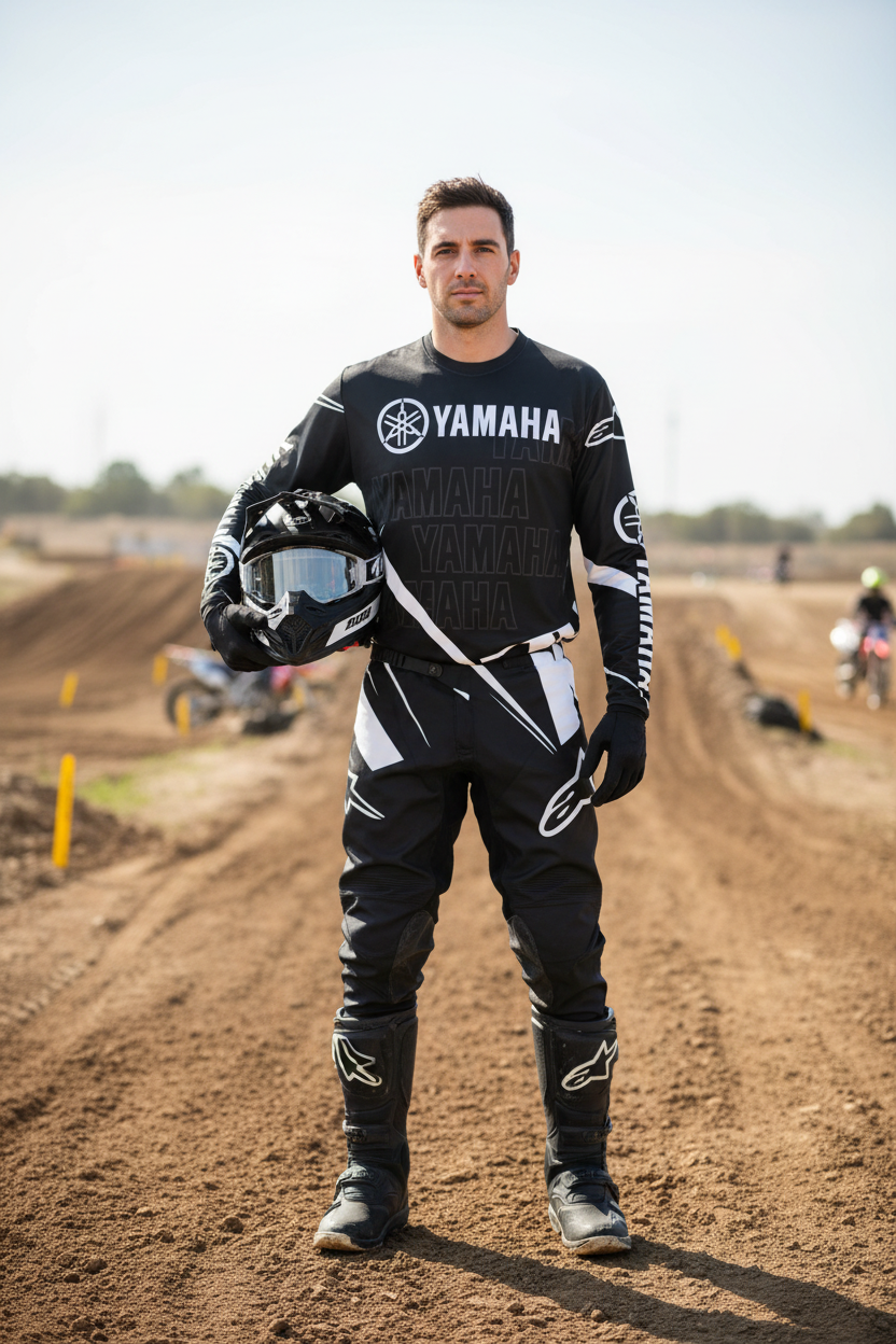 Yamaha Summer Breathable Quick-Dry Motorcycle Riding Suit - Long Sleeve Off-Road Racing Gear for Men and Women
