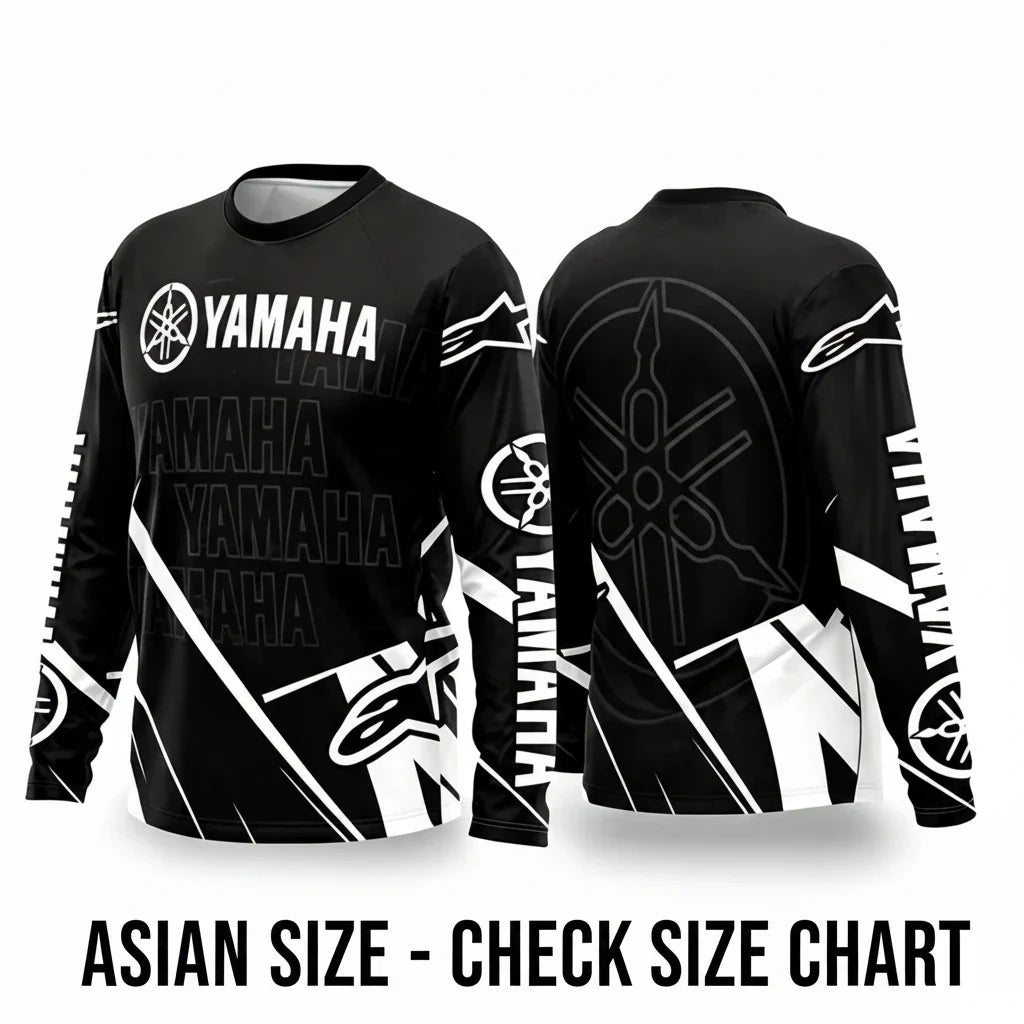 Yamaha Summer Breathable Quick-Dry Motorcycle Riding Suit - Long Sleeve Off-Road Racing Gear for Men and Women