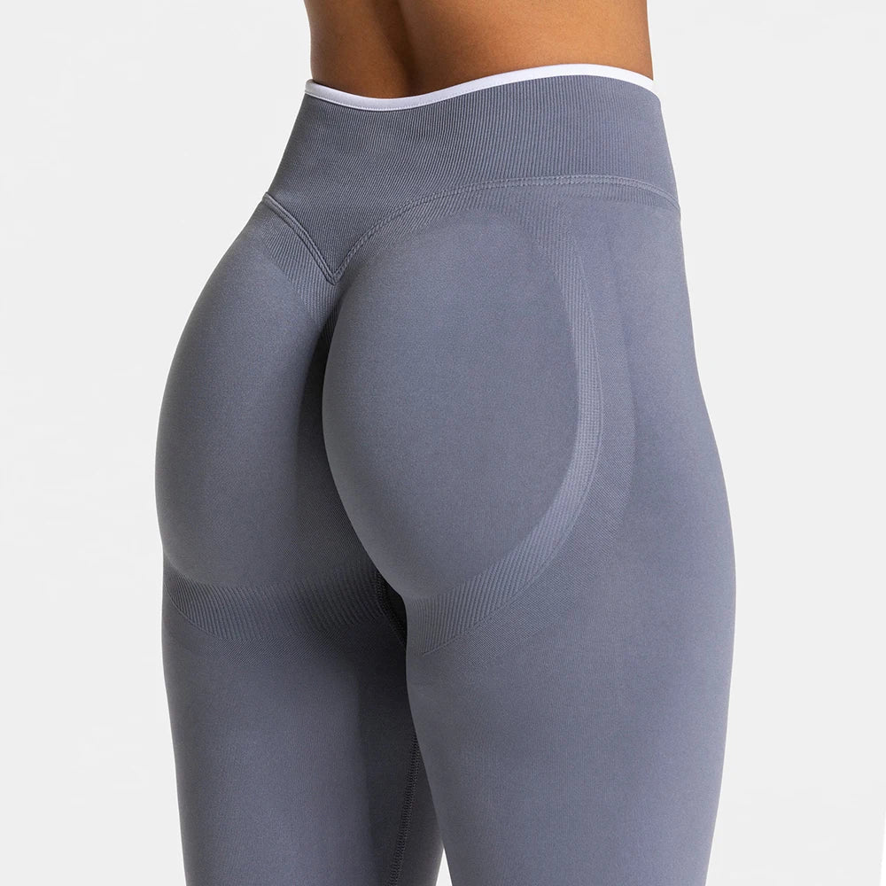 Women’s Sports Leggings, High Waist Seamless Yoga Pants, Scrunch Booty Peach, Hip Lifting Gym Clothes, Workout Tights