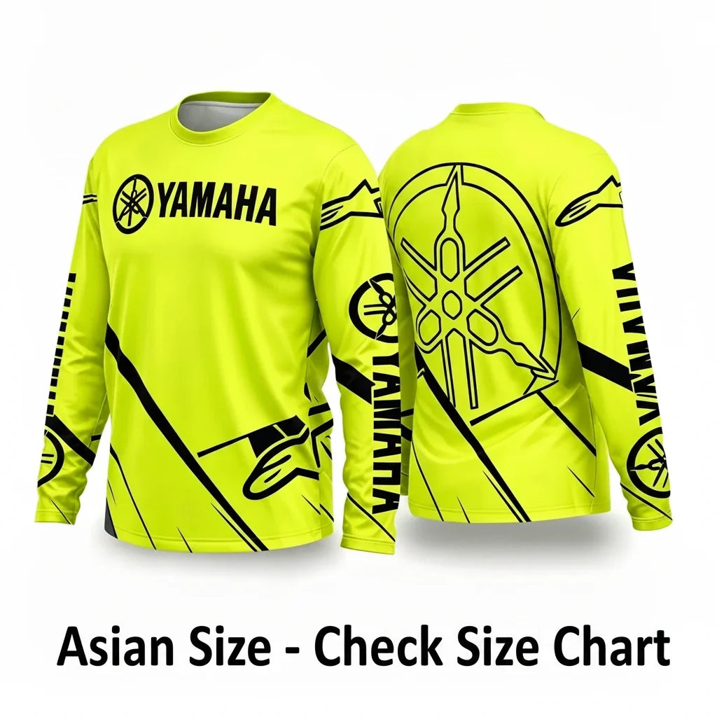 Yamaha Summer Breathable Quick-Dry Motorcycle Riding Suit - Long Sleeve Off-Road Racing Gear for Men and Women