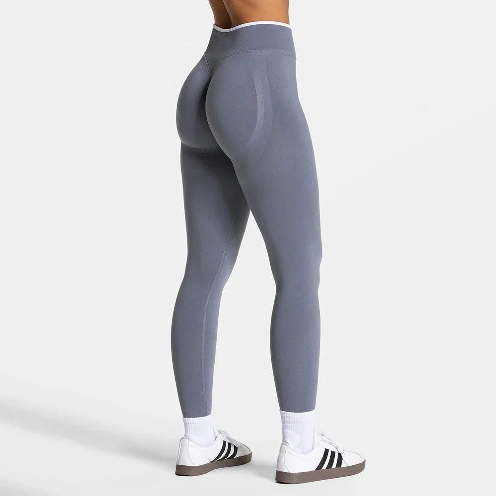 Women’s Sports Leggings, High Waist Seamless Yoga Pants, Scrunch Booty Peach, Hip Lifting Gym Clothes, Workout Tights