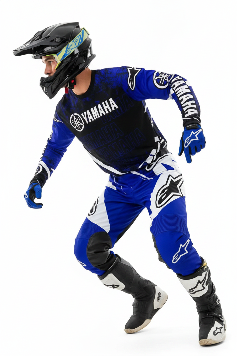 Yamaha Summer Breathable Quick-Dry Motorcycle Riding Suit - Long Sleeve Off-Road Racing Gear for Men and Women