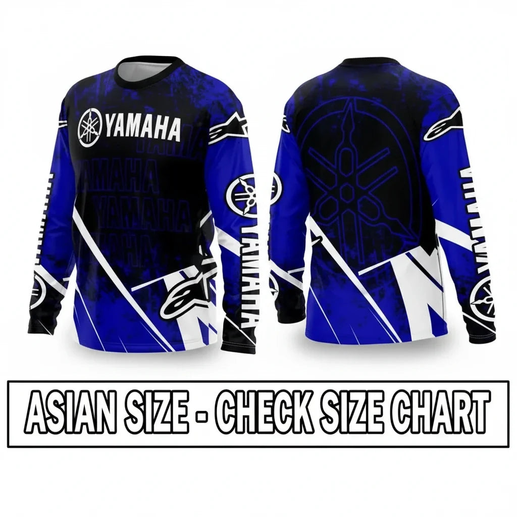 Yamaha Summer Breathable Quick-Dry Motorcycle Riding Suit - Long Sleeve Off-Road Racing Gear for Men and Women
