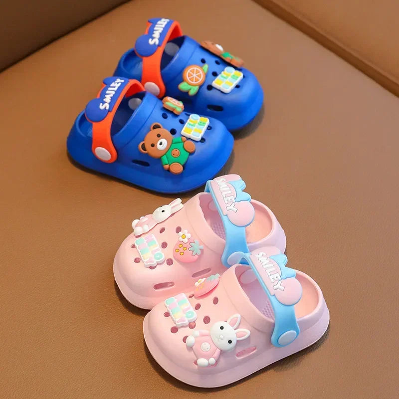 2026 Summer Baby Girl Sandals Cute Cartoon Slippers Newborn Infant Indoor Bath Anti-slip Shoes Baby Boy Beach Sandals