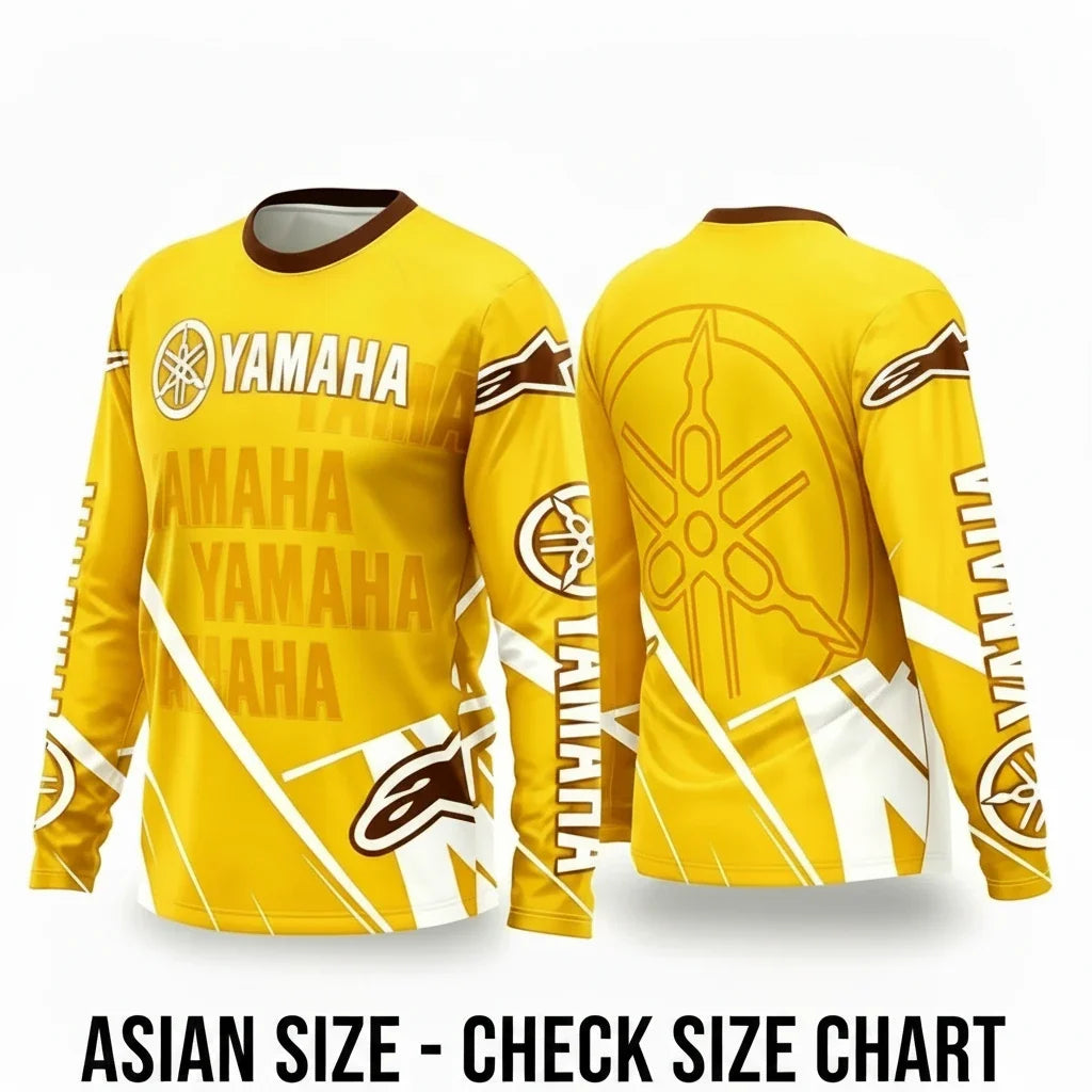 Yamaha Summer Breathable Quick-Dry Motorcycle Riding Suit - Long Sleeve Off-Road Racing Gear for Men and Women