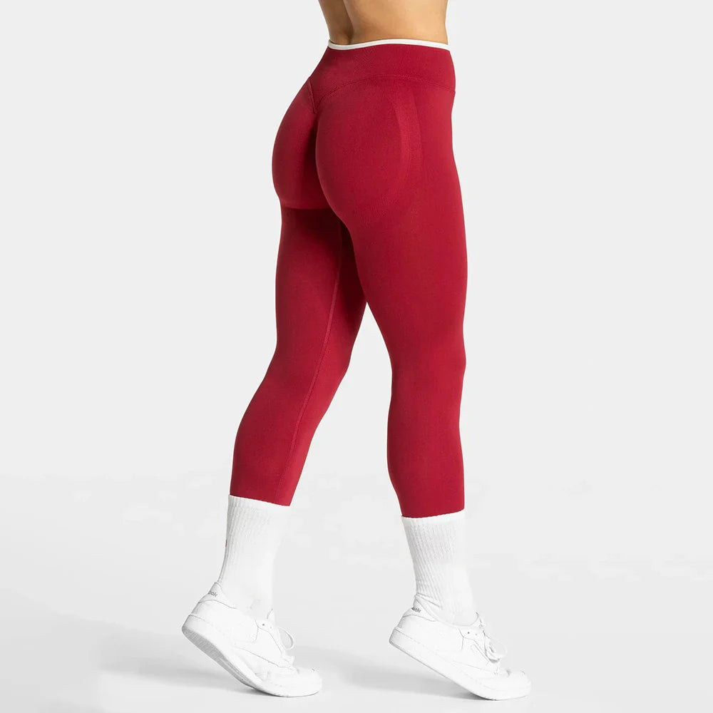 Women’s Sports Leggings, High Waist Seamless Yoga Pants, Scrunch Booty Peach, Hip Lifting Gym Clothes, Workout Tights