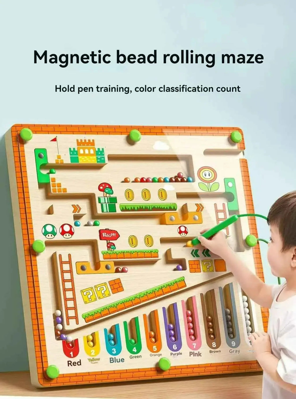 Magnetic maze toy for kids logic thinking early education puzzle