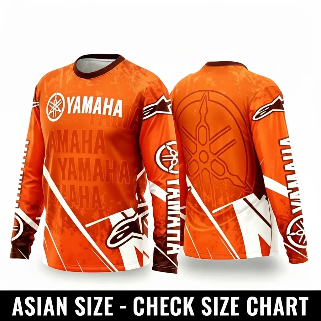 Yamaha Summer Breathable Quick-Dry Motorcycle Riding Suit - Long Sleeve Off-Road Racing Gear for Men and Women