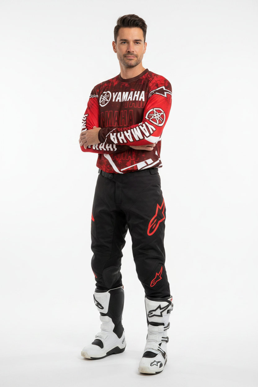 Yamaha Summer Breathable Quick-Dry Motorcycle Riding Suit - Long Sleeve Off-Road Racing Gear for Men and Women