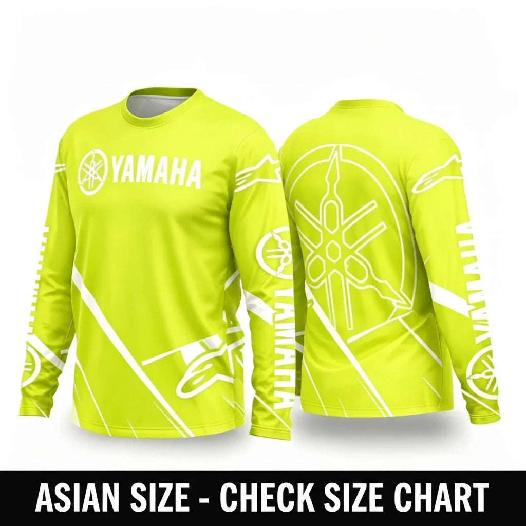 Yamaha Summer Breathable Quick-Dry Motorcycle Riding Suit - Long Sleeve Off-Road Racing Gear for Men and Women