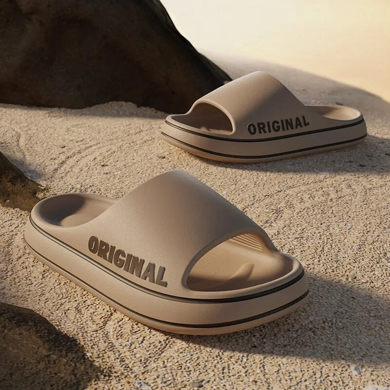 Beach slides sandals unisex anti-slip EVA summer slippers