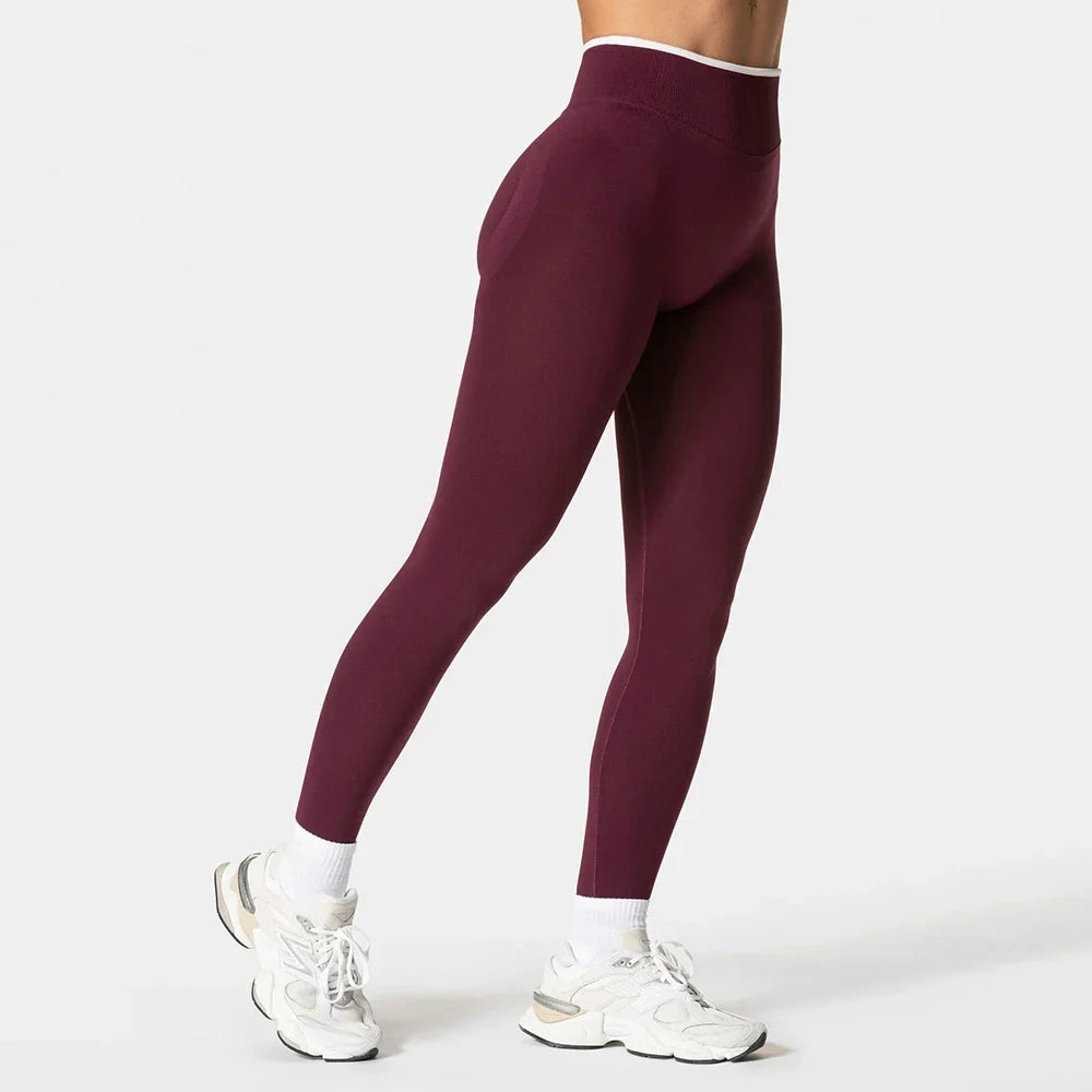 Women’s Sports Leggings, High Waist Seamless Yoga Pants, Scrunch Booty Peach, Hip Lifting Gym Clothes, Workout Tights