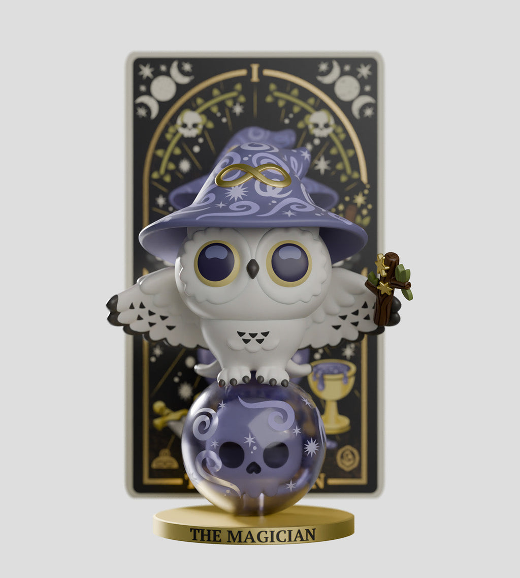 Wild Magic Tarot Blind Box collectible figure and tarot card set by Kaleidos Creative in packaging