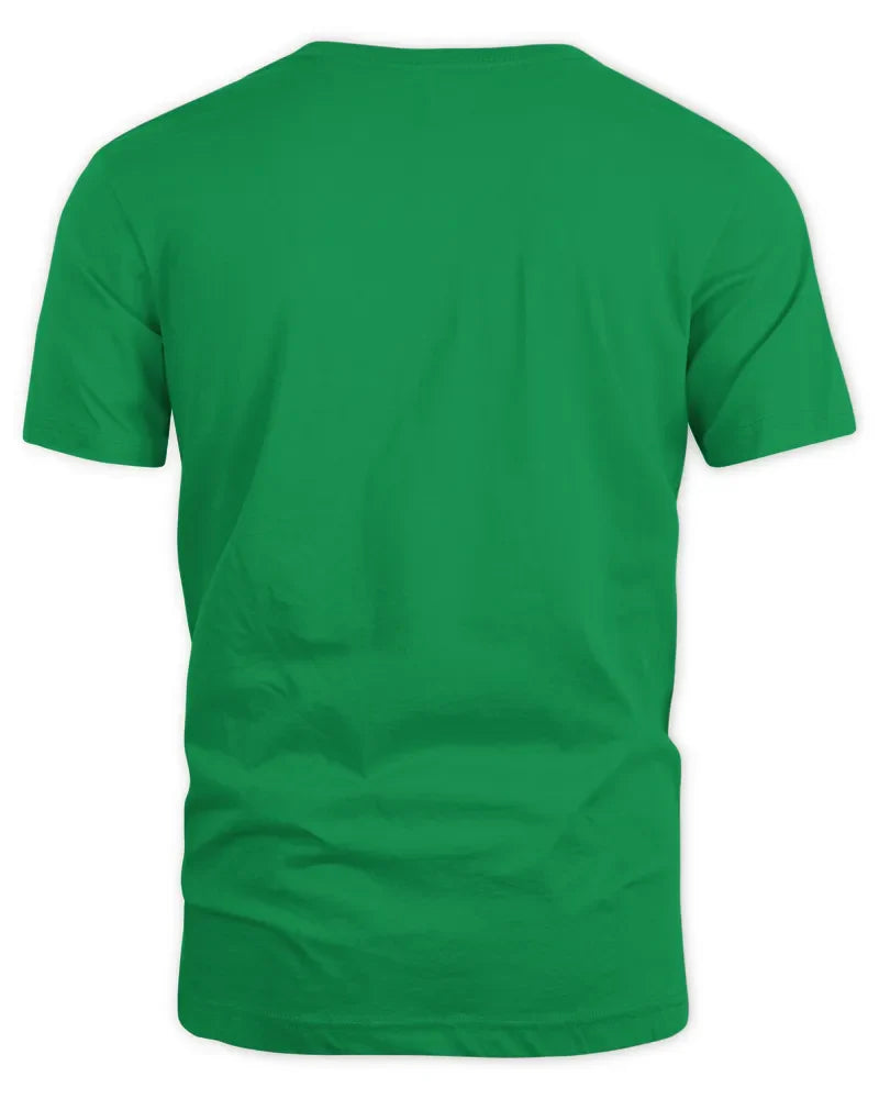 Green unisex standard t-shirt made of preshrunk cotton with seamless collar and taped shoulders.