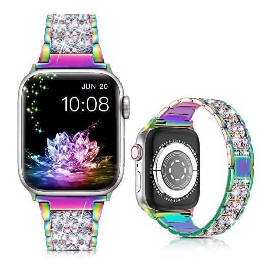 Rhinestone Apple Watch Band — diamond crystal stainless steel strap for Apple Watch Series 1-7