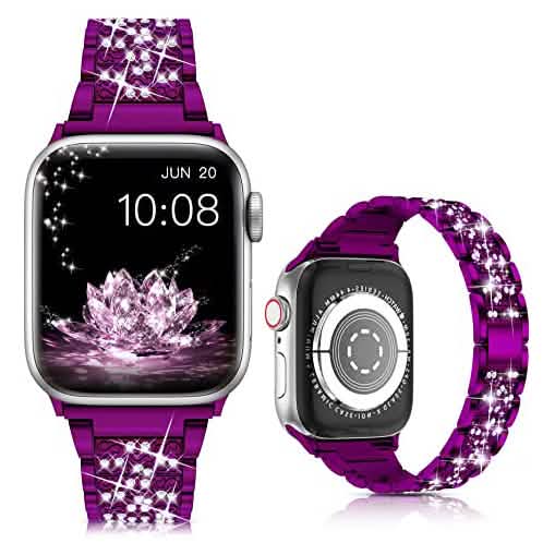 Rhinestone Apple Watch Band — diamond crystal stainless steel strap for Apple Watch Series 1-7