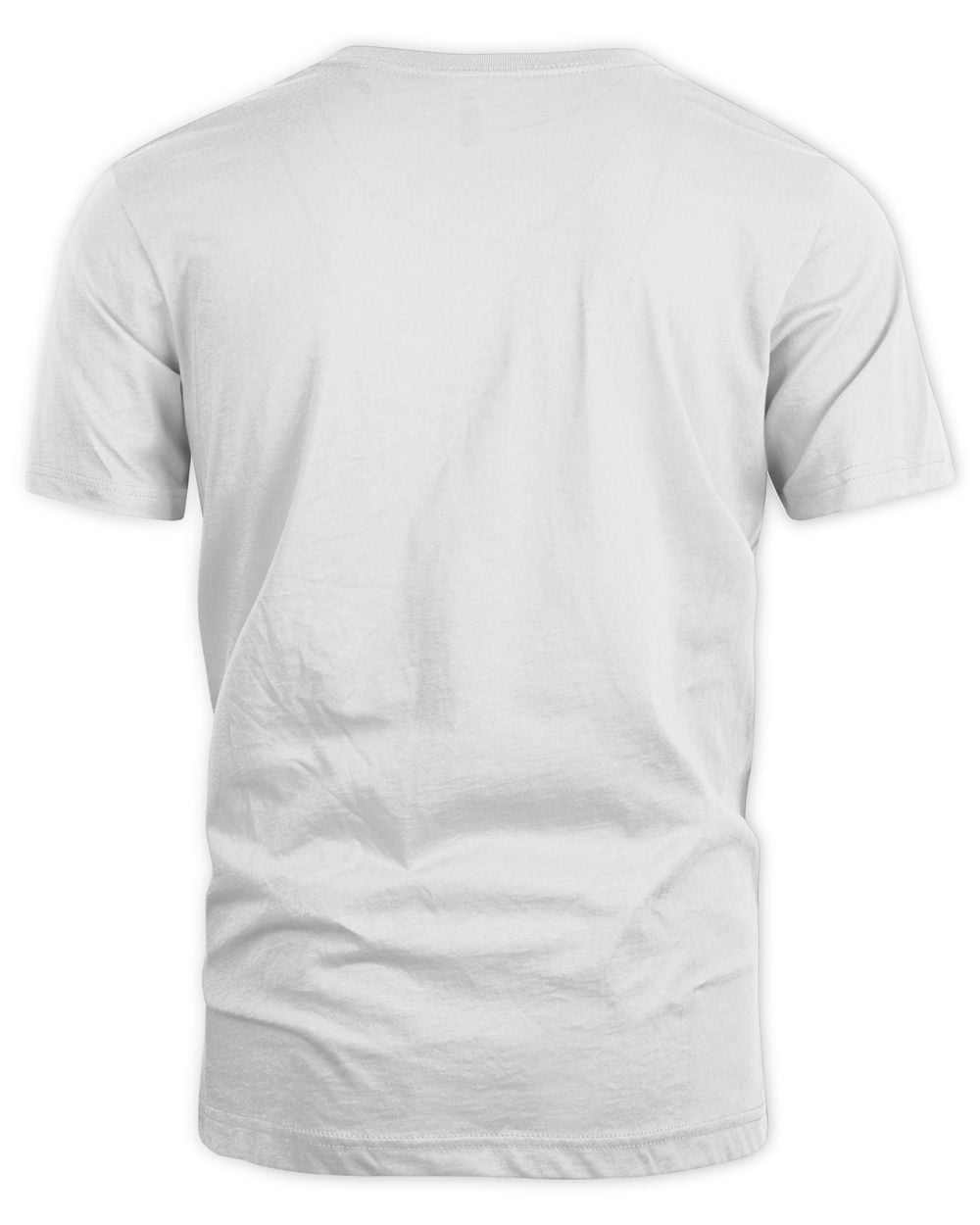 Back view of white unisex Star Wars May The Force Be With You Christmas Tree cotton t-shirt