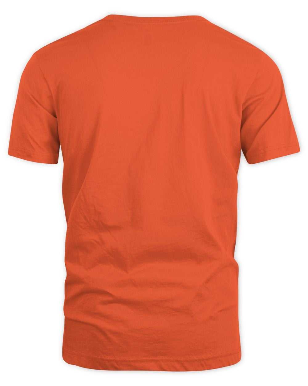 Star Wars May The Force Be With You unisex orange cotton Christmas tree t-shirt back view