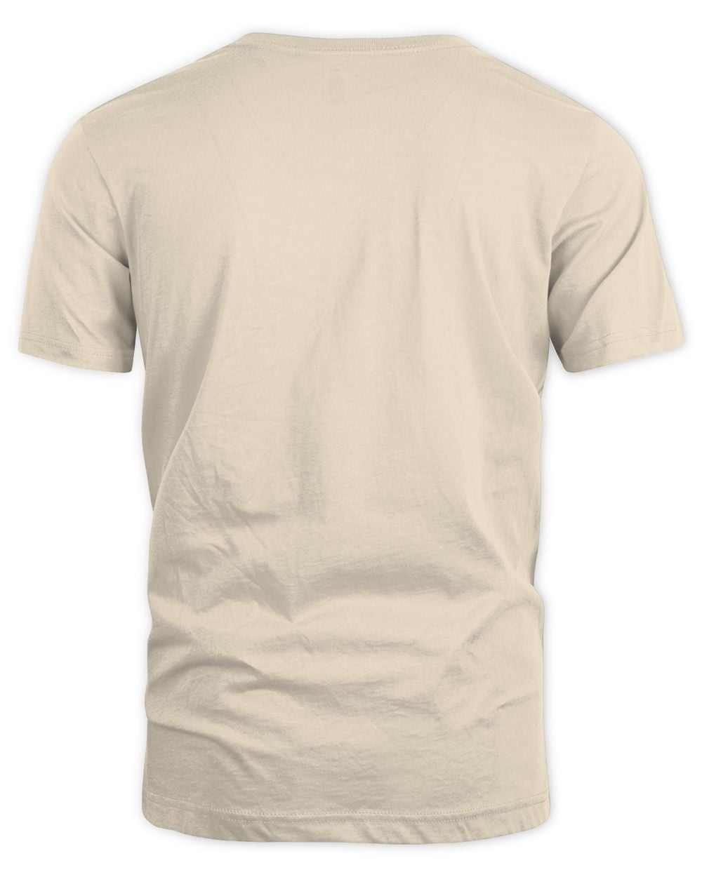 Back view of beige Star Wars May The Force Be With You Christmas Tree unisex cotton t-shirt