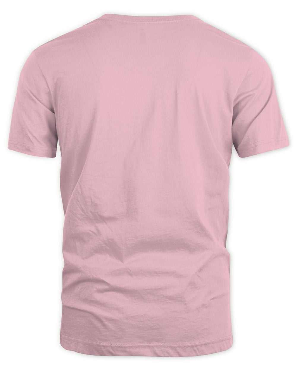Stop Staring At My Reindeers Boobs pink short sleeve unisex cotton t-shirt back view