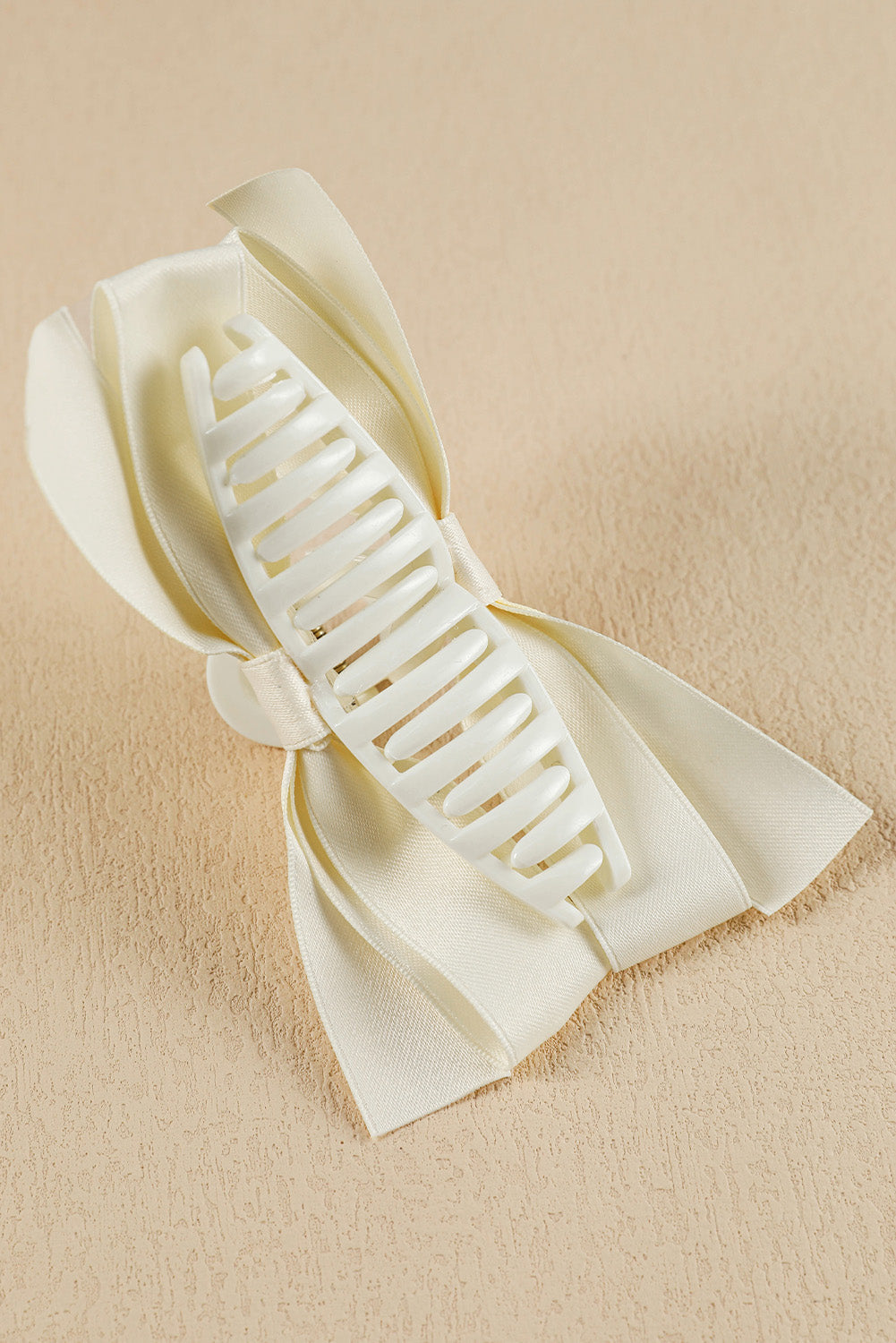 Large black bow decor hair claw clip for securing hair elegantly