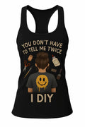 Dirty Shirt Merch women's ideal racerback tank with smiley face running paint design
