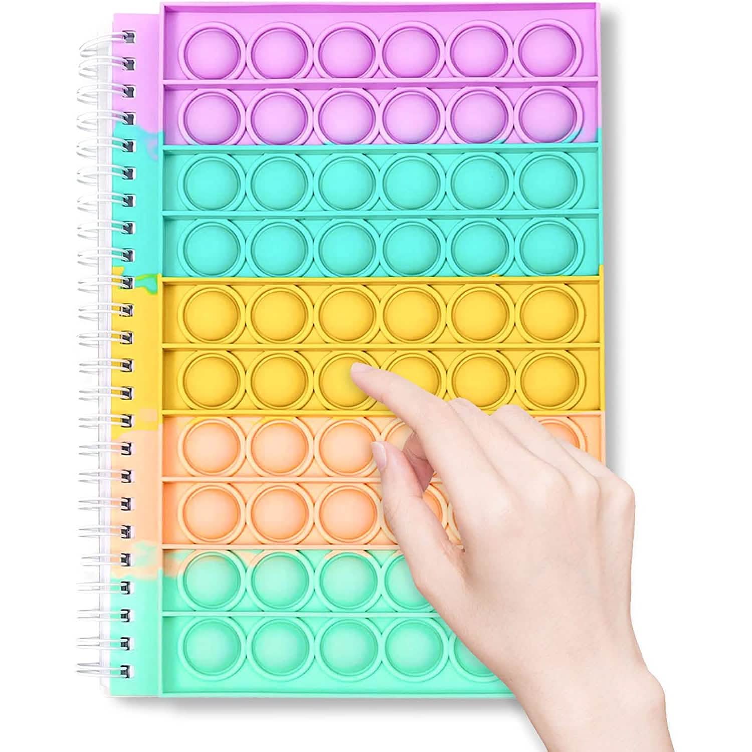 Fidget Spiral Notebook Push Pop Bubble Fidget Sensory Toy