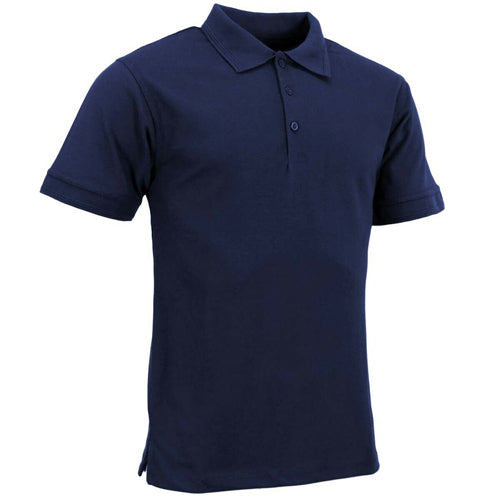 Urban Road Mens premium polo shirt in navy with triple stitching and knitted collar
