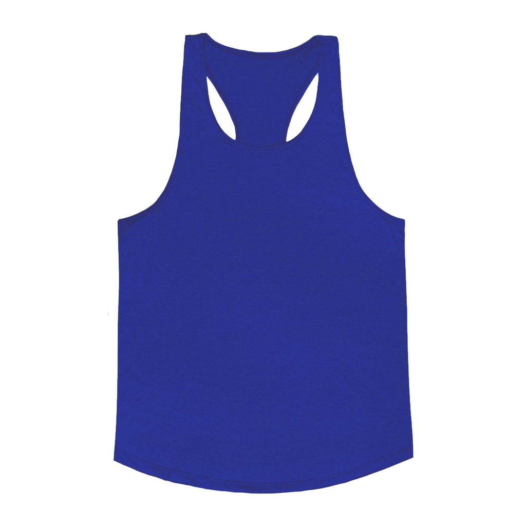 Lightweight men's racerback tank top ideal for athletes and gym-goers in relaxed fit