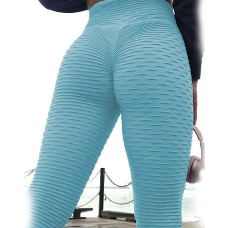 Women's Mid Waist Solid Colored Ruched Sports Yoga Normal Basic Legging