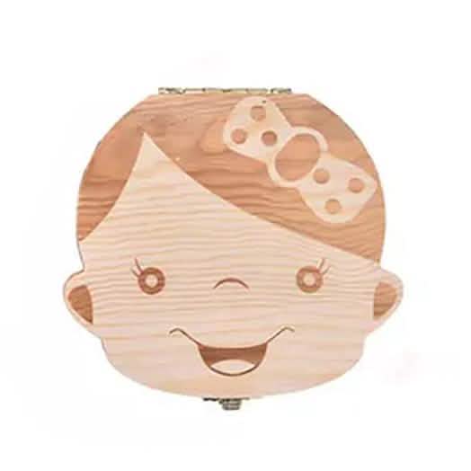 Wooden Storage Keepsake Box For Baby Teeth
